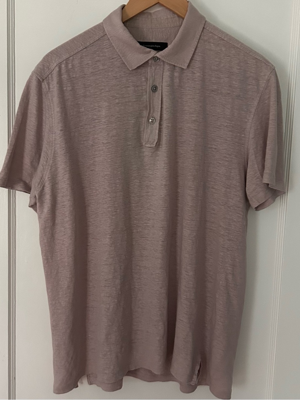 Ermenegildo Zegna Men’s Size L/52 Short Sleeve Linen Polo - Picture 2 of 12